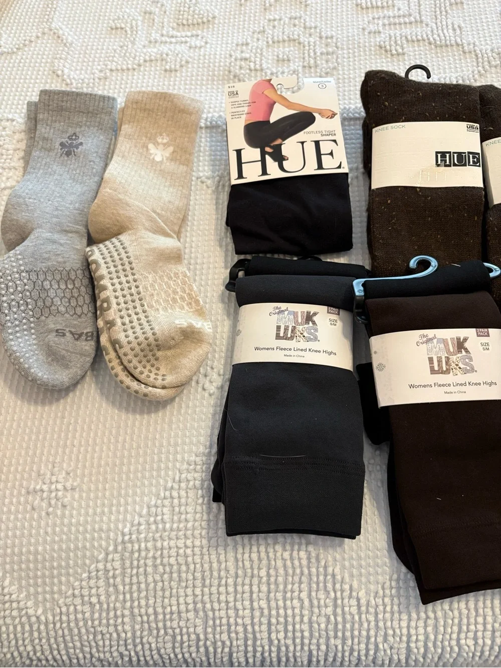 HUE Women's Assorted Socks Pack in Black, Gray, Navy, Cream, Brown